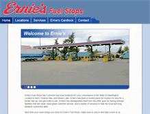 Tablet Screenshot of erniesfuelstops.com